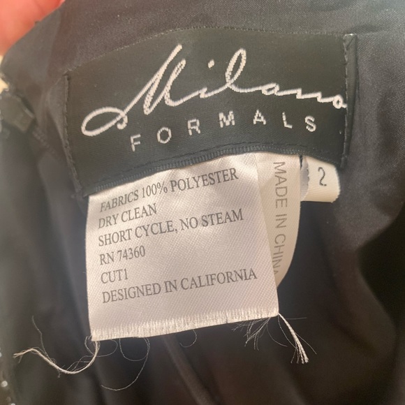 Milano Formals 2 Piece Black Dress - Picture 6 of 8